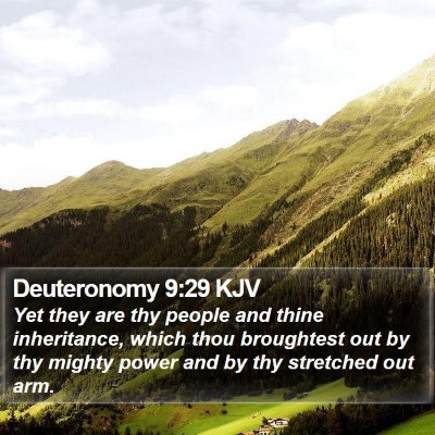 Deuteronomy 9:29 KJV Bible Verse Image