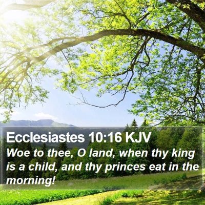 Ecclesiastes 10:16 KJV Bible Verse Image