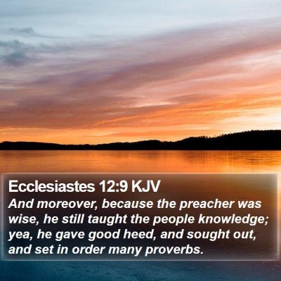 Ecclesiastes 12:9 KJV Bible Verse Image