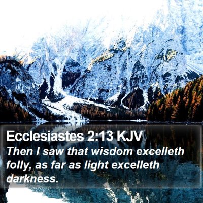 Ecclesiastes 2:13 KJV Bible Verse Image