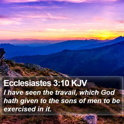 Ecclesiastes 3:10 KJV Bible Verse Image
