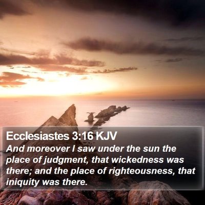 Ecclesiastes 3:16 KJV Bible Verse Image