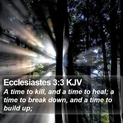 Ecclesiastes 3:3 KJV Bible Verse Image