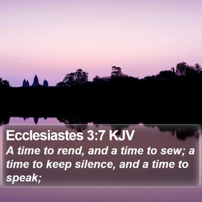 Ecclesiastes 3:7 KJV Bible Verse Image