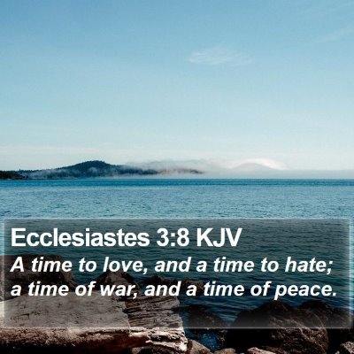 Ecclesiastes 3:8 KJV Bible Verse Image