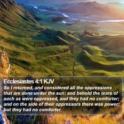 Ecclesiastes 4:1 KJV Bible Verse Image