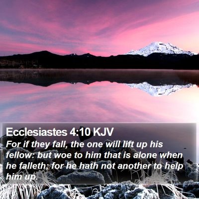Ecclesiastes 4:10 KJV Bible Verse Image