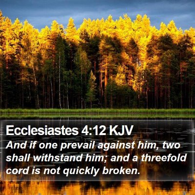 Ecclesiastes 4:12 KJV Bible Verse Image