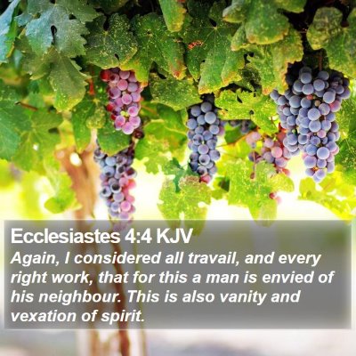 Ecclesiastes 4:4 KJV Bible Verse Image