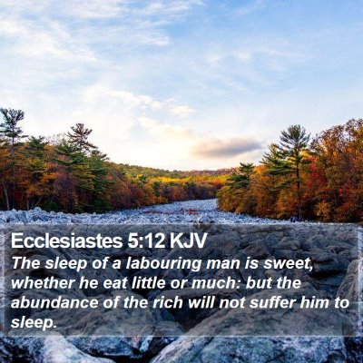 Ecclesiastes 5:12 KJV Bible Verse Image