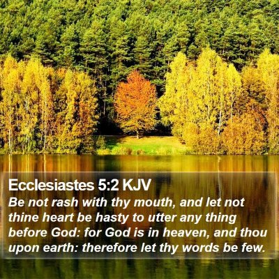 Ecclesiastes 5:2 KJV Bible Verse Image