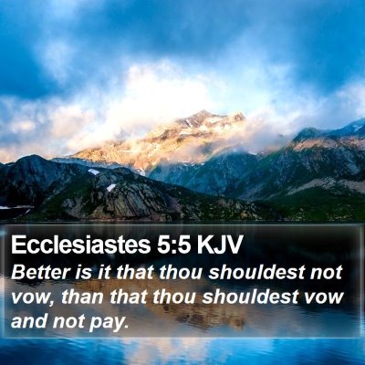 Ecclesiastes 5:5 KJV Bible Verse Image