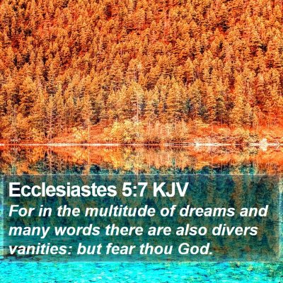 Ecclesiastes 5:7 KJV Bible Verse Image