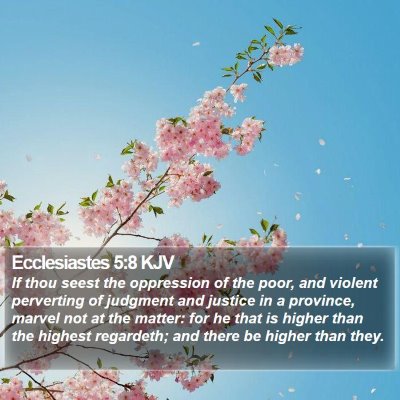 Ecclesiastes 5:8 KJV Bible Verse Image