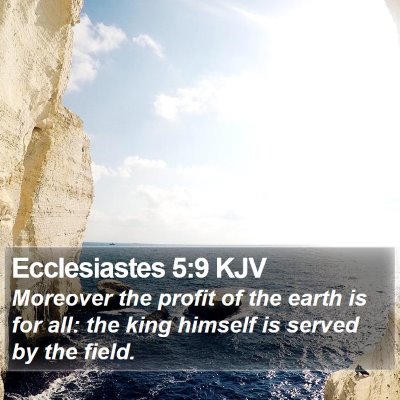 Ecclesiastes 5:9 KJV Bible Verse Image