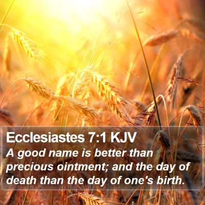 Ecclesiastes 7:1 KJV Bible Verse Image