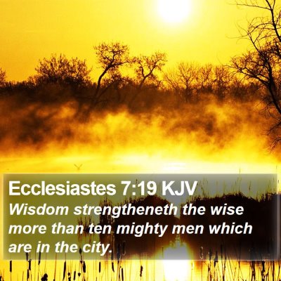Ecclesiastes 7:19 KJV Bible Verse Image