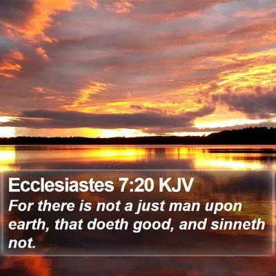 Ecclesiastes 7:20 KJV Bible Verse Image