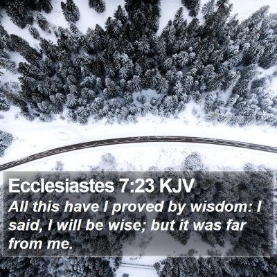 Ecclesiastes 7:23 KJV Bible Verse Image