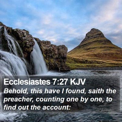 Ecclesiastes 7:27 KJV Bible Verse Image