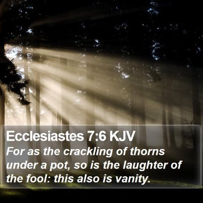 Ecclesiastes 7:6 KJV Bible Verse Image