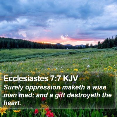 Ecclesiastes 7:7 KJV Bible Verse Image