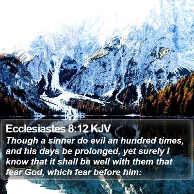 Ecclesiastes 8:12 KJV Bible Verse Image