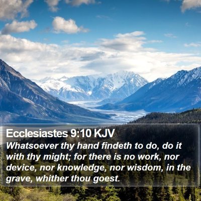 Ecclesiastes 9:10 KJV Bible Verse Image