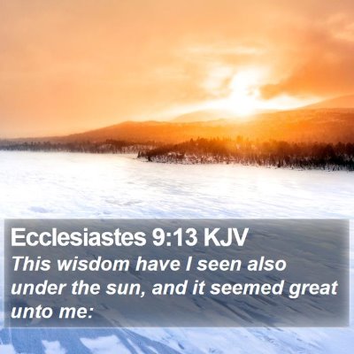 Ecclesiastes 9:13 KJV Bible Verse Image