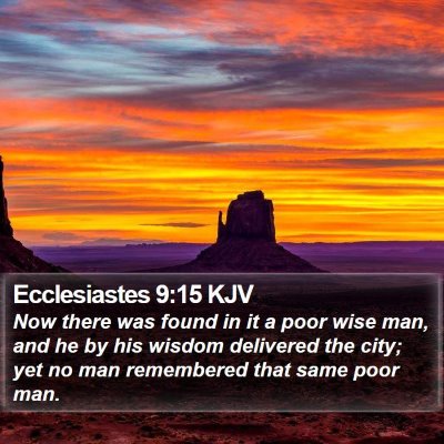 Ecclesiastes 9:15 KJV Bible Verse Image