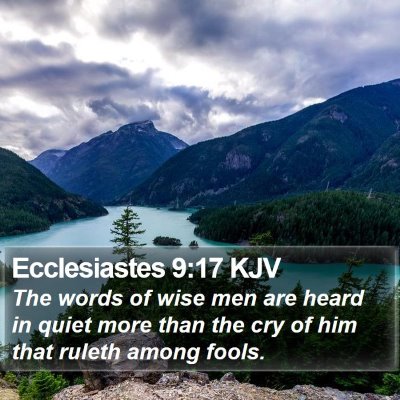 Ecclesiastes 9:17 KJV Bible Verse Image