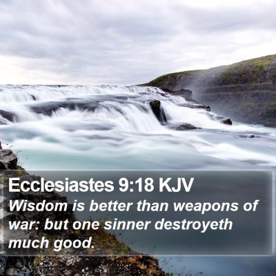 Ecclesiastes 9:18 KJV Bible Verse Image