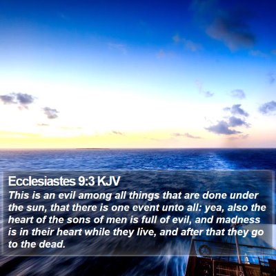 Ecclesiastes 9:3 KJV Bible Verse Image