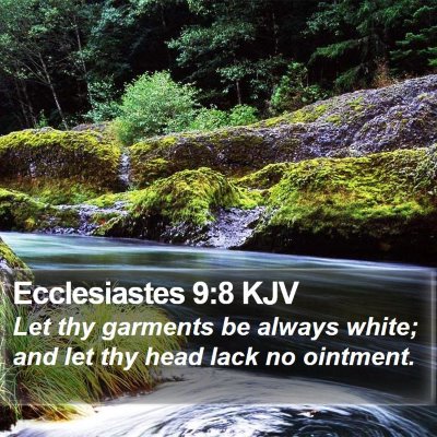 Ecclesiastes 9:8 KJV Bible Verse Image