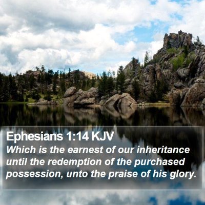 Ephesians 1:14 KJV Bible Verse Image