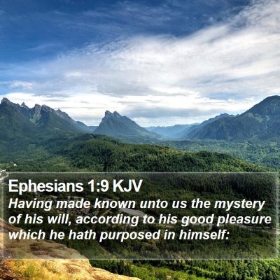 Ephesians 1:9 KJV Bible Verse Image