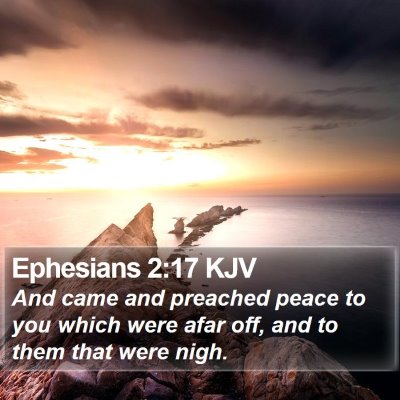 Ephesians 2:17 KJV Bible Verse Image