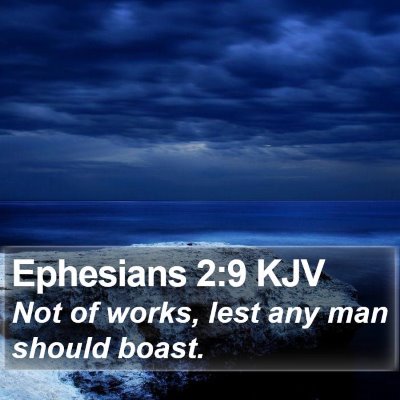Ephesians 2:9 KJV Bible Verse Image