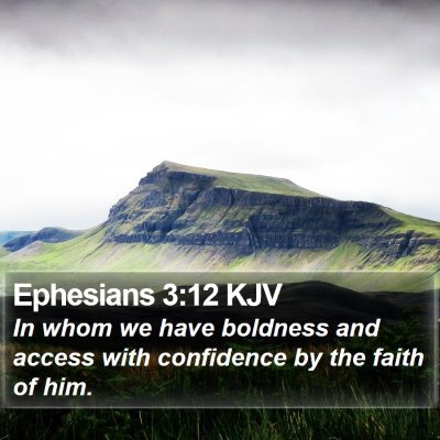 Ephesians 3:12 KJV Bible Verse Image