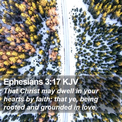 Ephesians 3:17 KJV Bible Verse Image