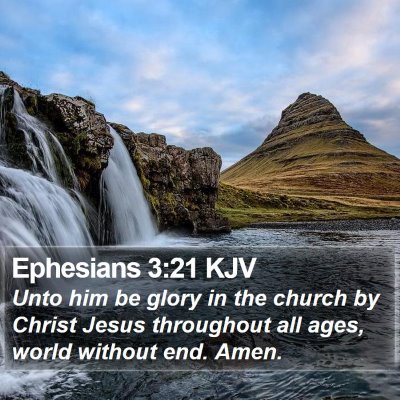 Ephesians 3:21 KJV Bible Verse Image