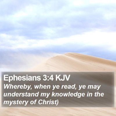Ephesians 3:4 KJV Bible Verse Image