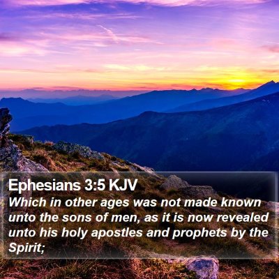Ephesians 3:5 KJV Bible Verse Image