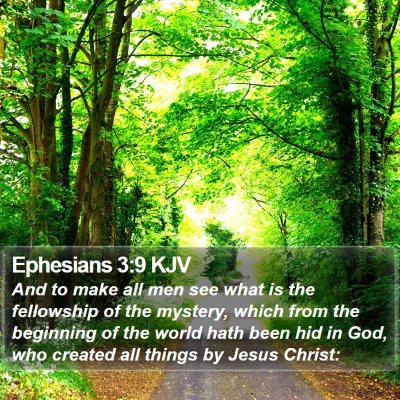 Ephesians 3:9 KJV Bible Verse Image