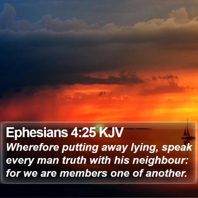 Ephesians 4:25 KJV Bible Verse Image