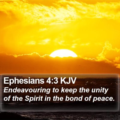 Ephesians 4:3 KJV Bible Verse Image
