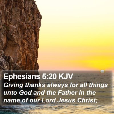 Ephesians 5:20 KJV Bible Verse Image