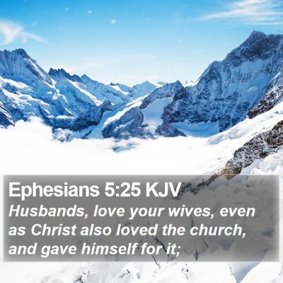 Ephesians 5:25 KJV Bible Verse Image
