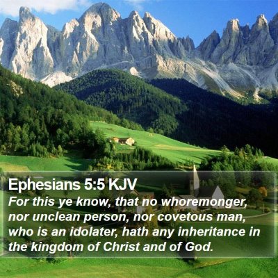 Ephesians 5:5 KJV Bible Verse Image