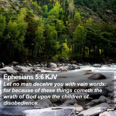 Ephesians 5:6 KJV Bible Verse Image